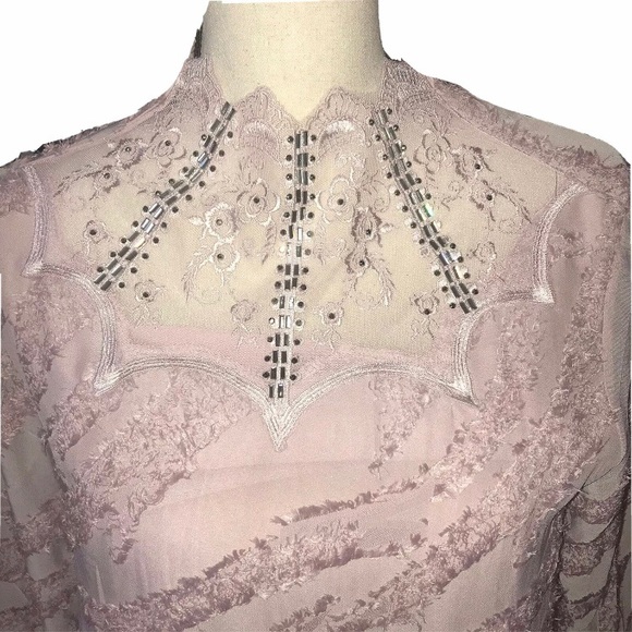 Stylewe Yishangria Pink Dress Embellished Spiderweb Look Witchie Core Vibe Small - Picture 10 of 11